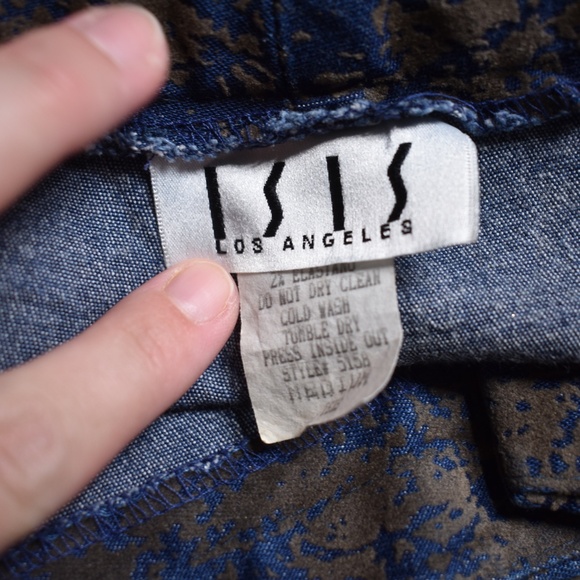 Y2K ISIS Los Angeles Flare Pants Burnout Faux Suede VTG 2000s - Picture 5 of 6